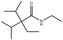 N,2-ジエチル-3-メチル-2-(1-メチルエチル)ブタンアミド 化学構造式