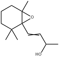 4-(2,2,6-トリメチル-7-オキサビシクロ[4.1.0]ヘプタン-1-イル)-3-ブテン-2-オール 化学構造式