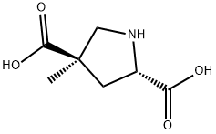 2,4-Pyrrolidinedicarboxylicacid,4-methyl-,(2S,4R)-(9CI) Structure