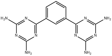 6,6'-(1,3-フェニレン)ビス(1,3,5-トリアジン-2,4-ジアミン) 化学構造式