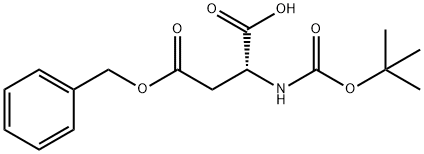 叔丁氧羰基-D-天冬氨酸 4-苄酯 结构式