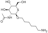 6-AMINOHEXYL-N-ACETYL-B-D-THIOGLUCOSAMIN IDE Struktur