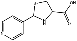 2-(4-pyridyl)thiazolidine-4-carboxylic acid Struktur