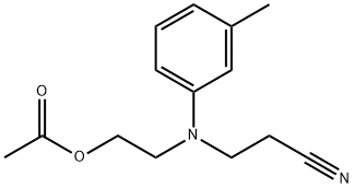 3-methyl-N-cyanoethyl-N-acetoxyethylaniline Struktur