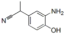 Benzeneacetonitrile,  3-amino-4-hydroxy--alpha--methyl- Structure