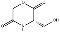 2,5-Morpholinedione, 3-(hydroxymethyl)-, (3S)- (9CI) Structure