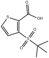 3-(2-METHYL-PROPANE-2-SULFONYL)-THIOPHENE-2-CARBOXYLIC ACID Struktur