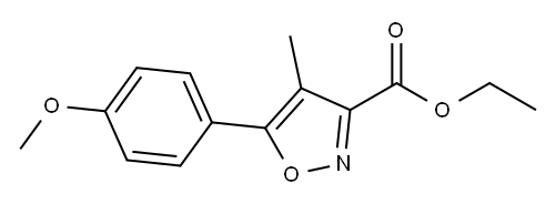 3-Isoxazolecarboxylicacid,5-(4-methoxyphenyl)-4-methyl-,ethylester(9CI) 结构式