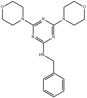 2,4-Bismorpholino-6-benzylamino-1,3,5-triazine Structure