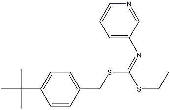 (4-(1,1-Dimethylethyl)phenyl)methyl ethyl 3-pyridinylcarbonimidodithioate Struktur