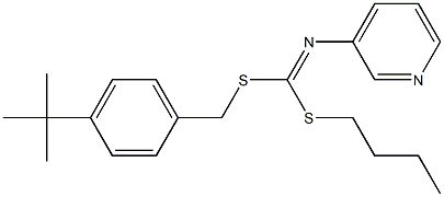 butyl p-tert-butylbenzyl 3-pyridylimidodithiocarbonate Structure