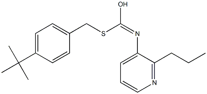 S-((4-(1,1-Dimethylethyl)phenyl)methyl) O-propyl 3-pyridinylcarbonimidothioate Struktur