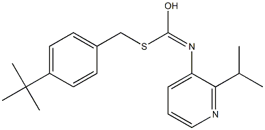 S-((4-(1,1-Dimethylethyl)phenyl)methyl)O-(1-methylethyl)-3-pyridinylcarbonimidothioate Struktur