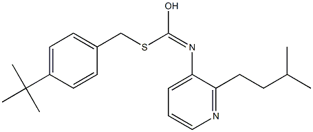 S-((4-(1,1-Dimethylethyl)phenyl)methyl)O-(3-methylbutyl)-3-pyridinylcarbonimidothioate Struktur