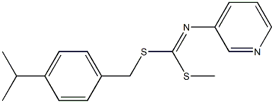 Methyl (4-(1-methylethyl)phenyl)methyl-3-pyridinylcarbonimidodithioate Structure