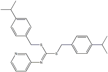 Bis((4-(1-methylethyl)phenyl)methyl)-3-pyridinylcarbonimidodithioate Structure