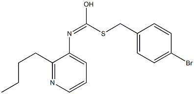 S-((4-Bromophenyl)methyl) O-butyl-3-pyridinylcarbonimidothioate Struktur