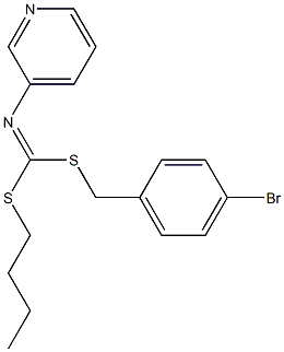 (4-Bromophenyl)methyl butyl-3-pyridinylcarbonimidodithioate Struktur
