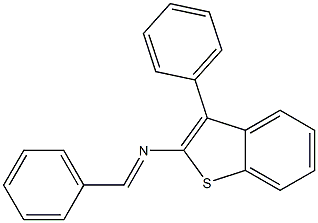 3-フェニル-N-(フェニルメチレン)ベンゾ[b]チオフェン-2-アミン 化学構造式