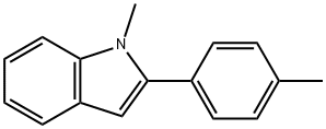 N-methyl-2-(4-methylphenyl)indole Struktur