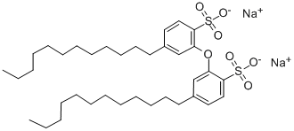 Disodium 2,2'-oxybis(4-dodecylbenzene)sulfonate Struktur