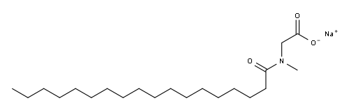 N-甲基-N-(1-氧代十八烷基)氨基乙酸钠	, 5136-55-0, 结构式