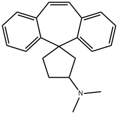 N,N-Dimethylspiro[5H-dibenzo[a,d]cycloheptene-5,1'-cyclopentan]-3'-amine Struktur
