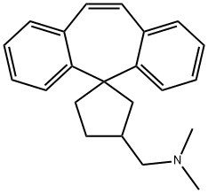 N,N-Dimethylspiro[5H-dibenzo[a,d]cycloheptene-5,1'-cyclopentane]-3'-methanamine Struktur