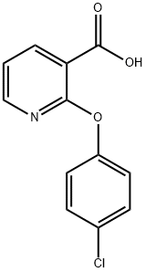 2-(4-クロロフェノキシ)ニコチン酸 化学構造式