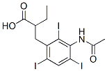 2-Ethyl-3-(3-acetylamino-2,4,6-triiodophenyl)propanoic acid Struktur