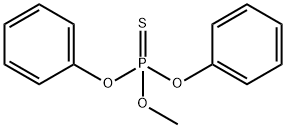 Phosphorothioic acid O-methyl O,O-diphenyl ester Struktur
