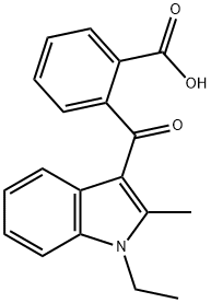 2-[(1-エチル-2-メチル-1H-インドール-3-イル)カルボニル]安息香酸 化学構造式