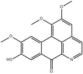 9-ヒドロキシ-1,2,10-トリメトキシ-7H-ジベンゾ[de,g]キノリン-7-オン 化学構造式