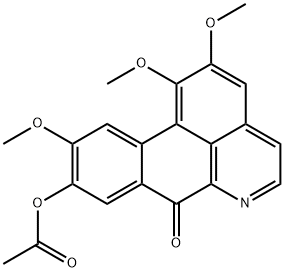 9-(アセチルオキシ)-1,2,10-トリメトキシ-7H-ジベンゾ[de,g]キノリン-7-オン 化学構造式