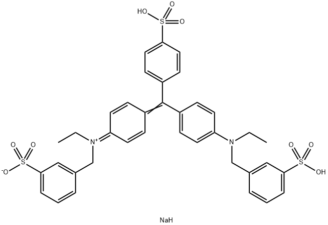 Dihydrogen(ethyl)[4-[p-[ethyl(m-sulfonatobenzyl)amino]-p'-sulfonatobenzhydrylen]cyclohexa-2,5-dien-1-yliden](m-sulfonatobenzyl)ammonium, Dinatriumsalz