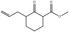 2-オキソ-3-(2-プロペニル)シクロヘキサンカルボン酸メチル 化学構造式