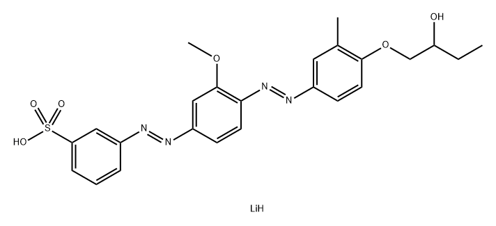 lithium 3-[[4-[[4-(2-hydroxybutoxy)-3-methylphenyl]azo]-3-methoxyphenyl]azo]benzenesulphonate Struktur