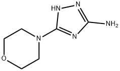5-(4-モルホリニル)-1H-1,2,4-トリアゾール-3-アミン 化学構造式