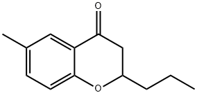 2,3-ジヒドロ-6-メチル-2-プロピル-4H-1-ベンゾピラン-4-オン 化学構造式