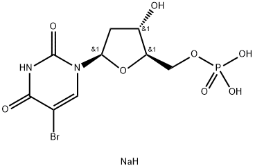 5-ブロモ-2'-デオキシ-5'-ウリジル酸ジナトリウム 化学構造式
