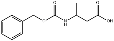 3-{[(ベンジルオキシ)カルボニル]アミノ}ブタン酸 化学構造式
