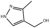 (3-メチル-1H-ピラゾール-4-イル)メタノール 化学構造式