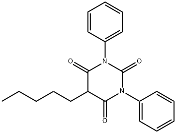 5-Pentyl-1,3-diphenylbarbituric acid Struktur