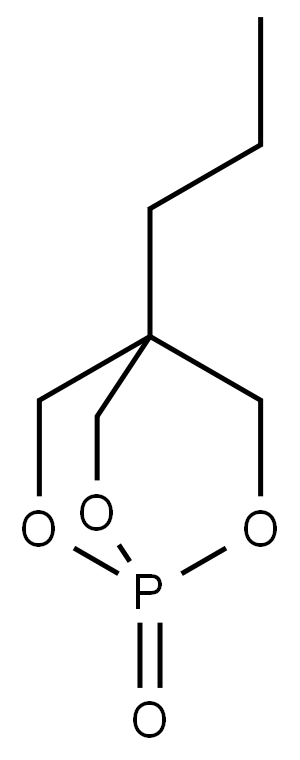 4-Propyl-2,6,7-trioxa-1-phospha(V)bicyclo[2.2.2]octan-1-one 结构式