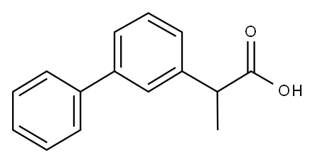 alpha-Methyl-3-biphenylacetic acid 结构式