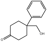 4-(Hydroxymethyl)-4-phenylcyclohexan-1-one Struktur