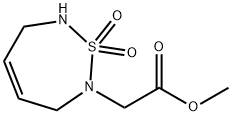 1,2,7-THIADIAZEPINE-2(3H)-ACETIC ACID, 6,7-DIHYDROMETHYL ESTER, 1,1-DIOXIDE Structure
