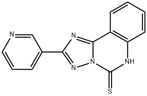 2-(3-ピリジニル)[1,2,4]トリアゾロ[1,5-c]キナゾリン-5(6H)-チオン 化学構造式