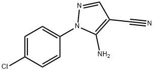 5-AMINO-1-(4-CHLOROPHENYL)-1H-PYRAZOLE-4-CARBONITRILE Struktur