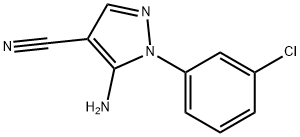 5-氨基-1-(3-氯苯基)-1H-吡唑-4-甲腈, 51516-68-8, 结构式